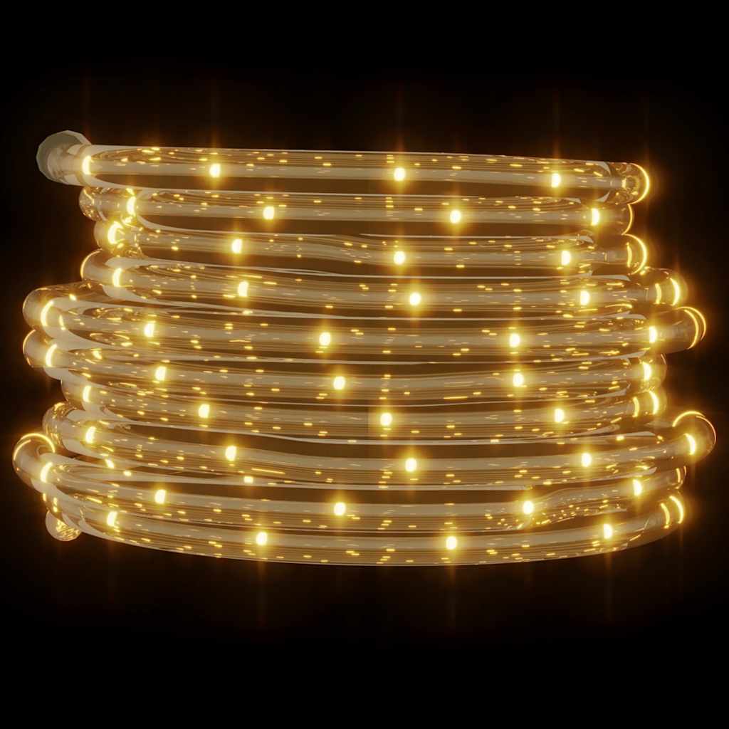 PVC fényfüzér 120 meleg fehér LED-del 5 m