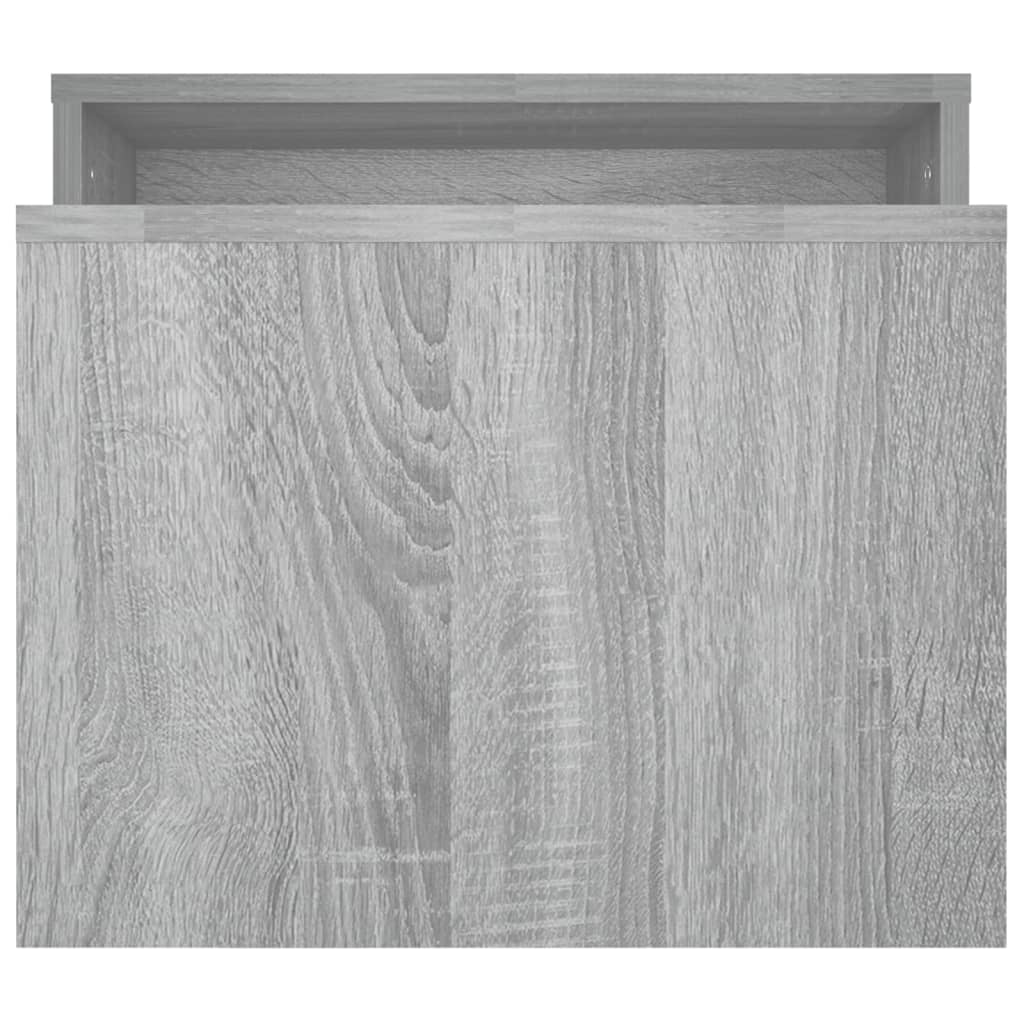 szürke sonoma színű szerelt fa dohányzóasztalszett 100x48x40 cm