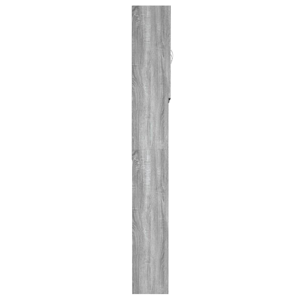 szürke sonoma színű mosógépszekrény 64 x 25,5 x 190 cm