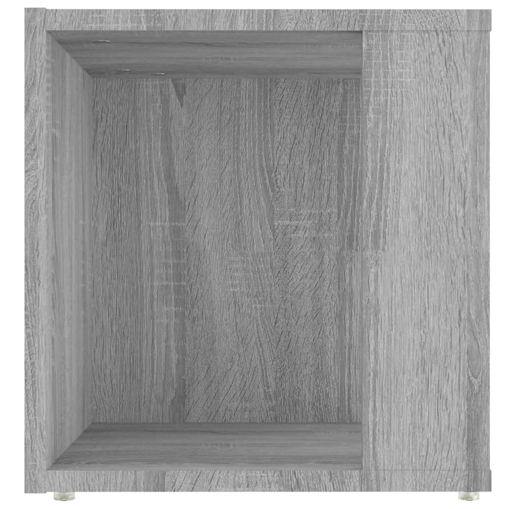 szürke sonoma színű szerelt fa kisasztal 33x33x34,5 cm