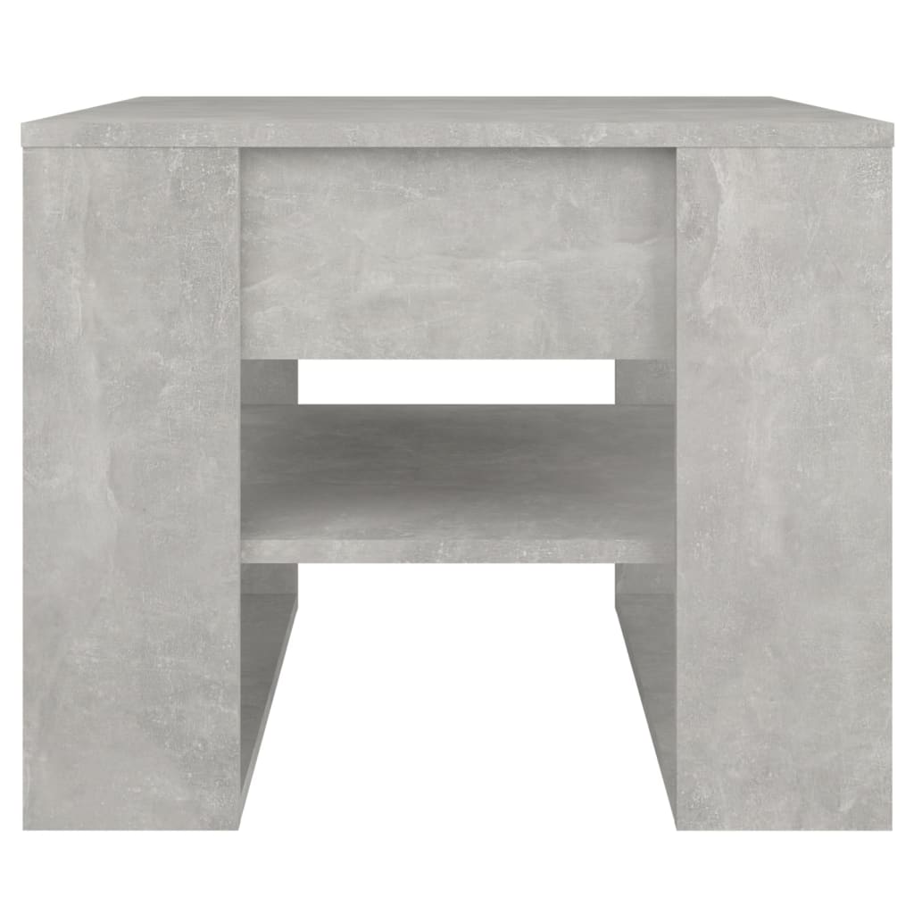 betonszürke szerelt fa dohányzóasztal 55,5x55x45 cm