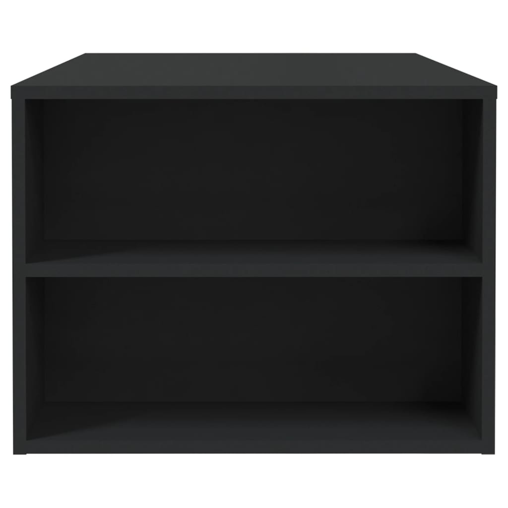 fekete szerelt fa dohányzóasztal 102 x 55 x 42 cm