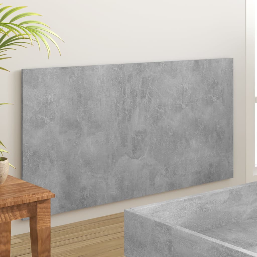 betonszürke szerelt fa ágyfejtámla 160 x 1,5 x 80 cm