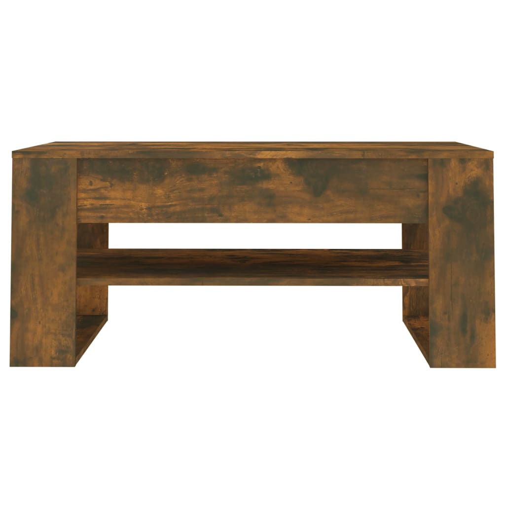 füstös tölgy színű szerelt fa dohányzóasztal 102 x 55 x 45 cm