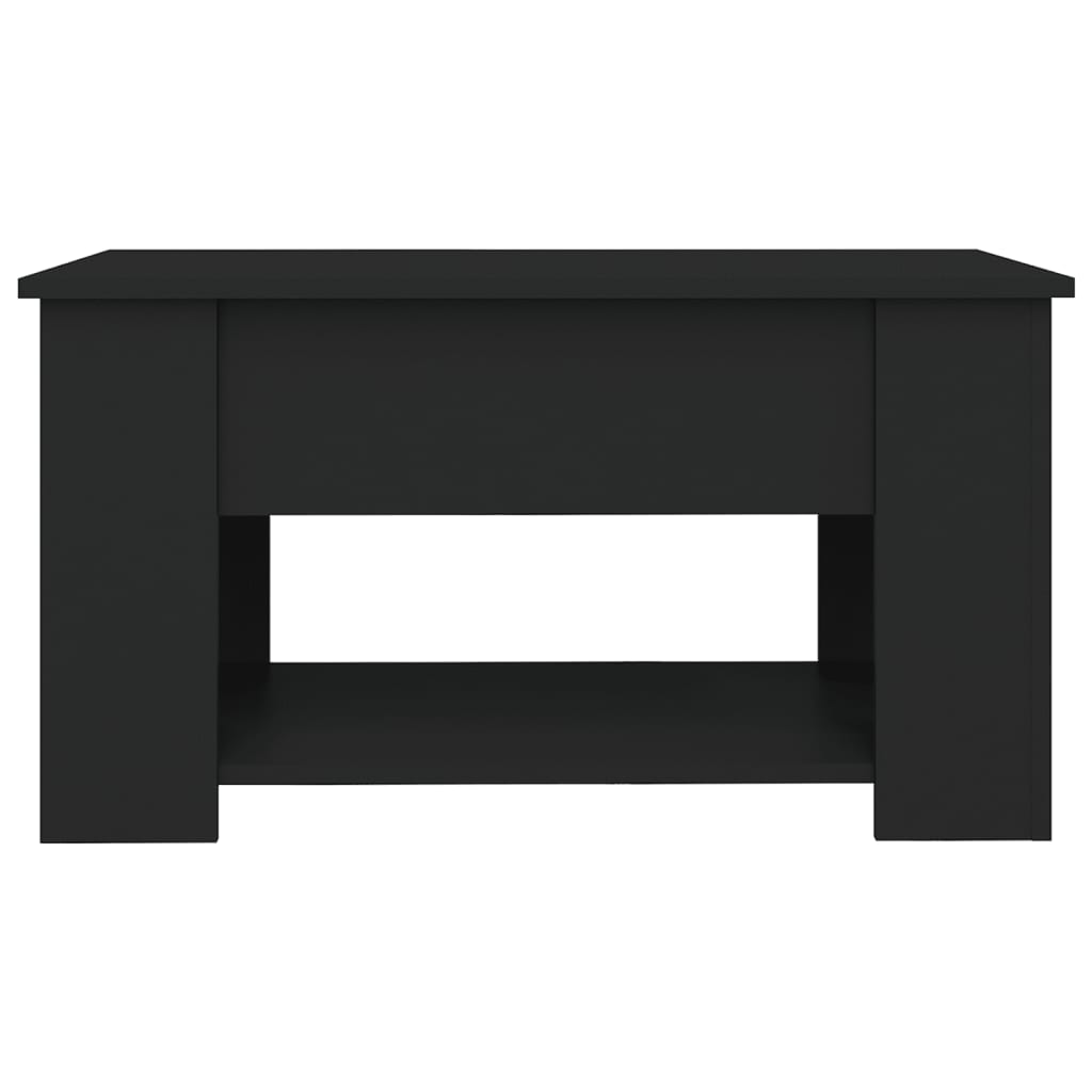 fekete szerelt fa dohányzóasztal 79 x 49 x 41 cm