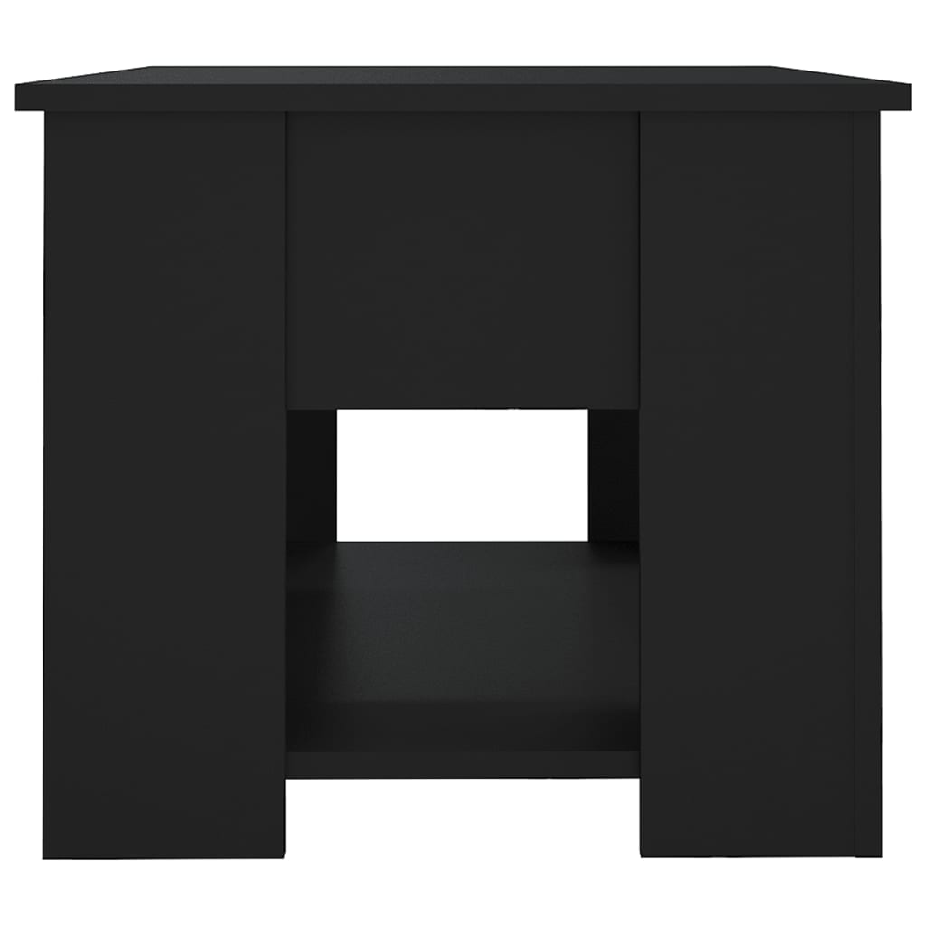 fekete szerelt fa dohányzóasztal 79 x 49 x 41 cm
