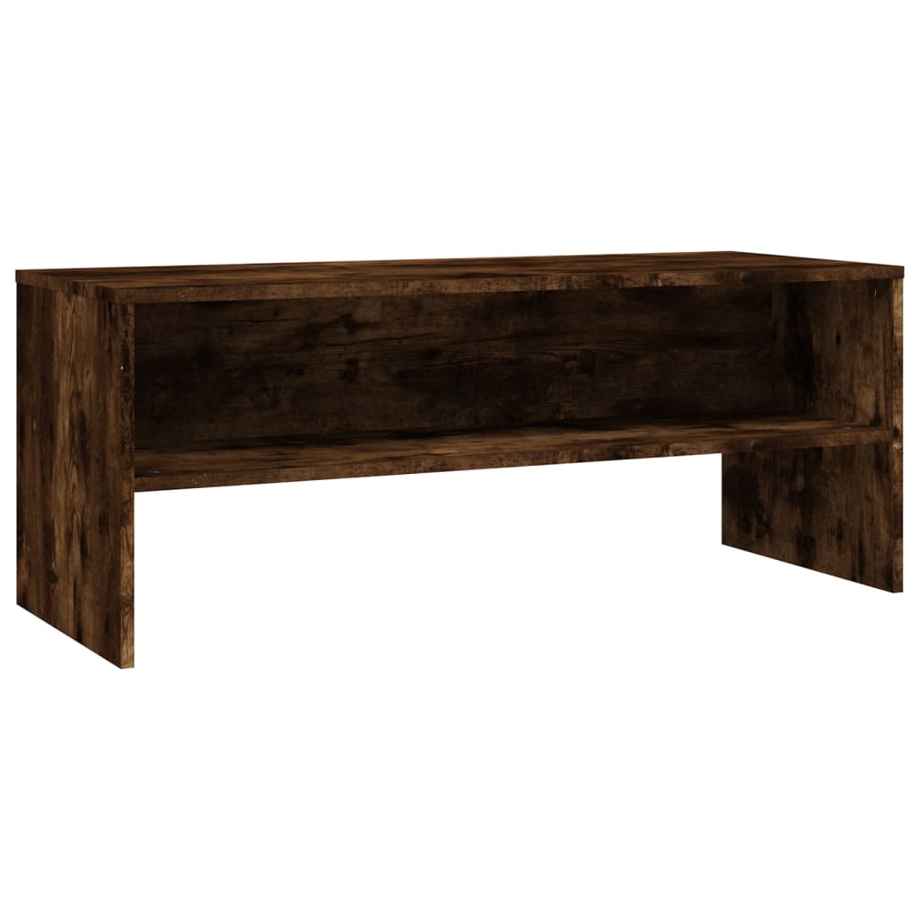 füstös tölgy színű szerelt fa TV-szekrény 100 x 40 x 40 cm