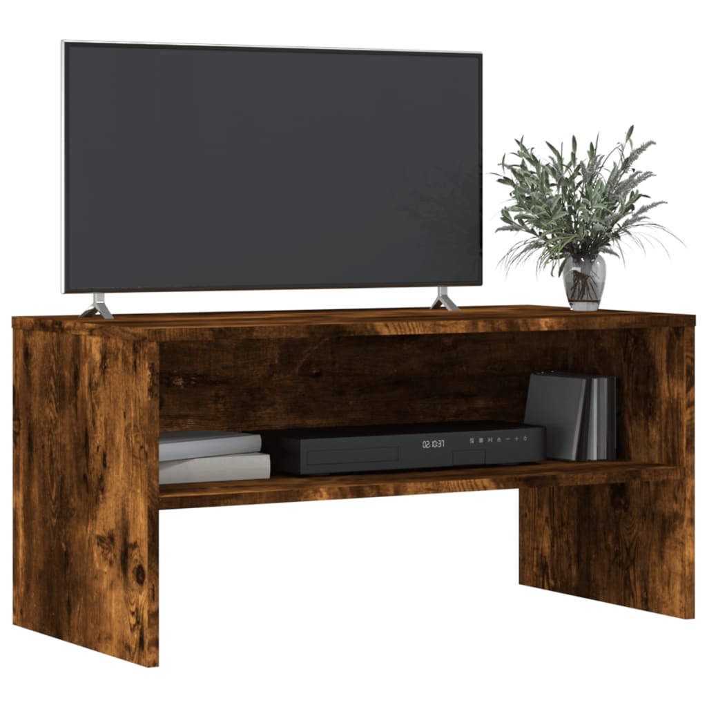 füstös tölgy színű szerelt fa TV-szekrény 80 x 40 x 40 cm