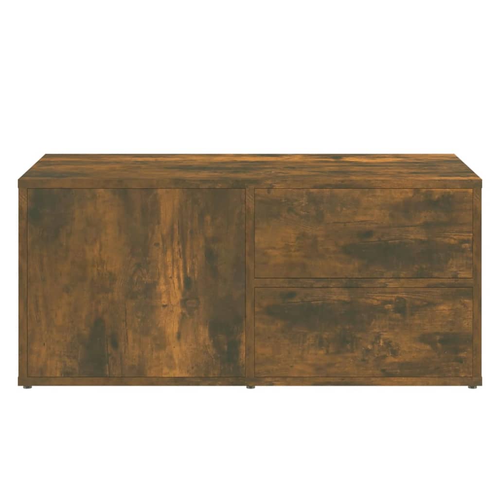 füstös tölgy színű szerelt fa TV-szekrény 80 x 34 x 36 cm