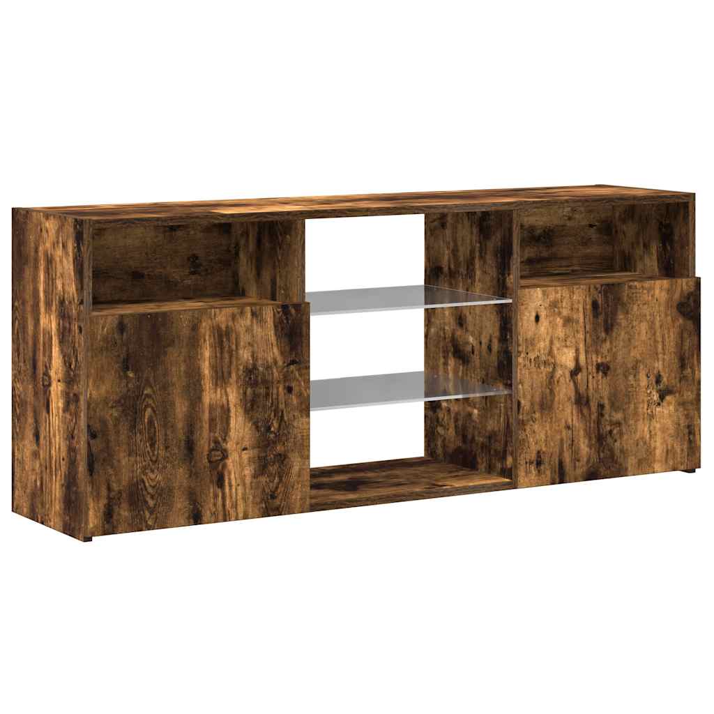 füstös tölgy színű LED-es TV-szekrény 120 x 30 x 50 cm
