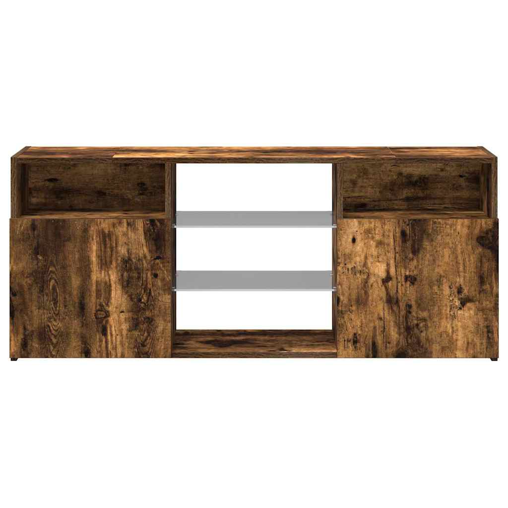 füstös tölgy színű LED-es TV-szekrény 120 x 30 x 50 cm