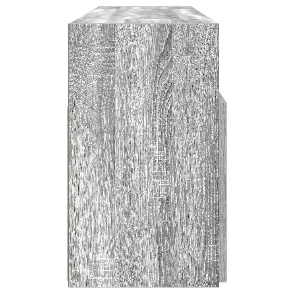 szürke sonoma színű LED-es TV-szekrény 120 x 30 x 50 cm