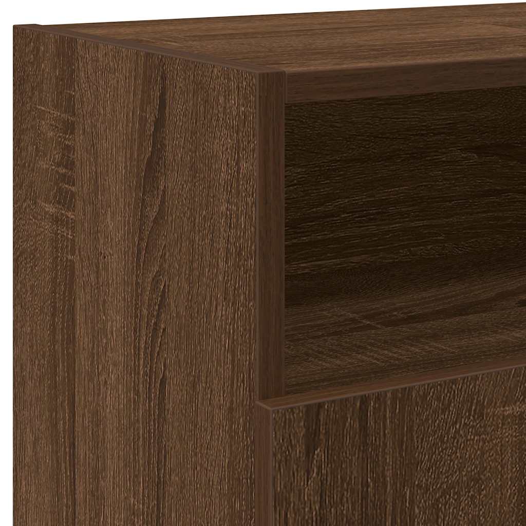 barna tölgy színű LED-es TV-szekrény 120x30x50 cm