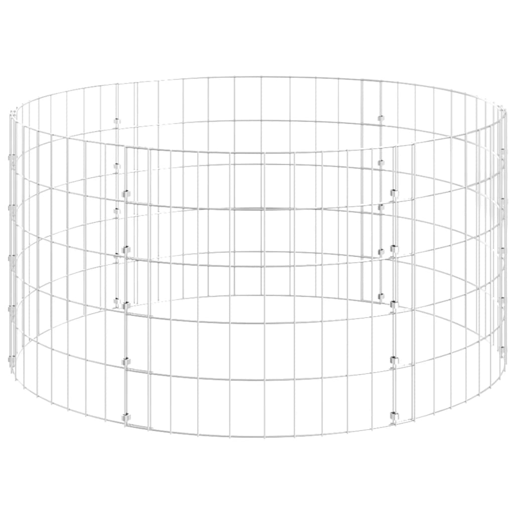 kör alakú horganyzott acél gabion oszlop Ø100 x 50 cm