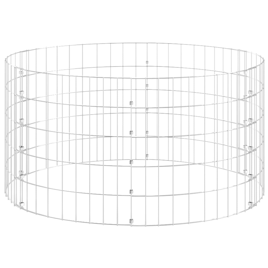kör alakú horganyzott acél gabion oszlop Ø100 x 50 cm