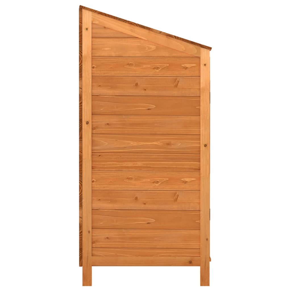 barna tömör fenyőfa kerti fészer 102 x 52 x 112 cm