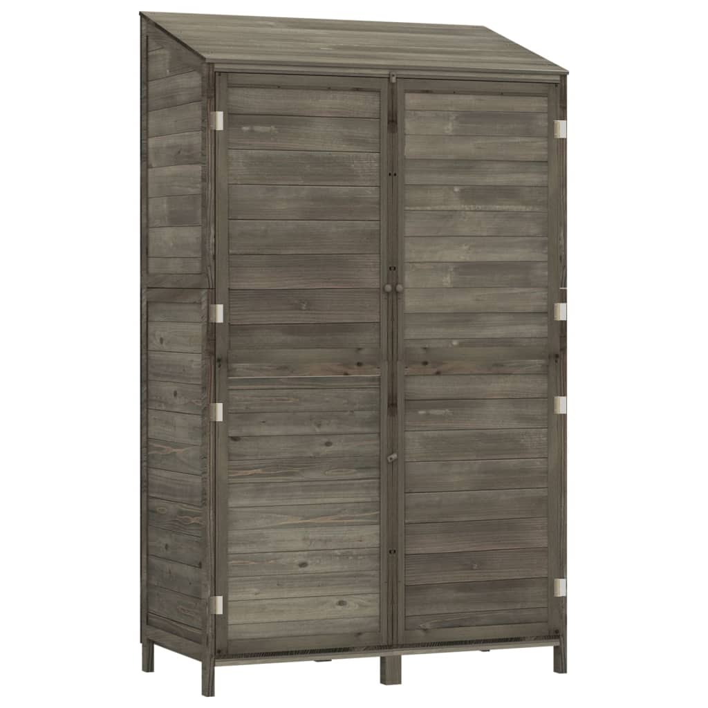 antracit tömör fenyőfa kerti fészer 102x52x174,5 cm