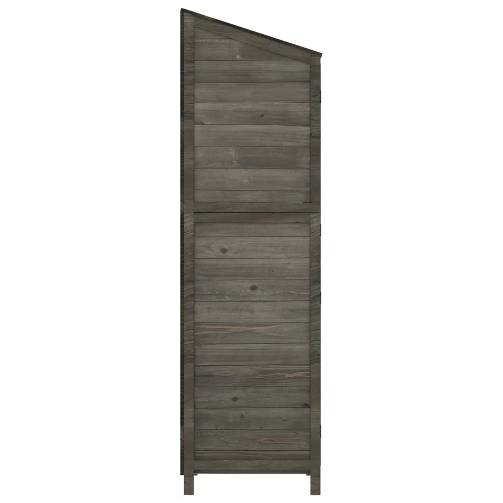 antracit tömör fenyőfa kerti fészer 102x52x174,5 cm