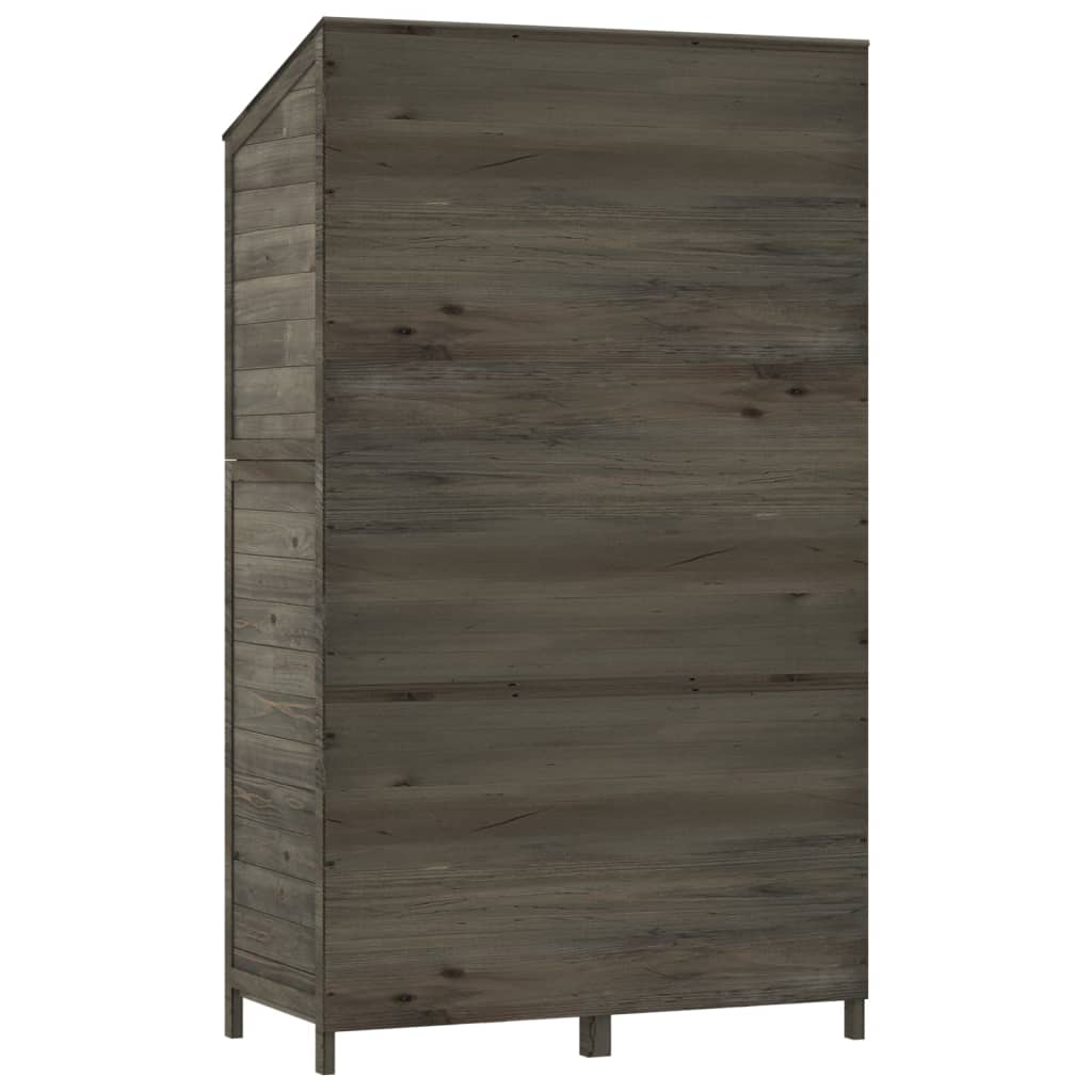 antracit tömör fenyőfa kerti fészer 102x52x174,5 cm