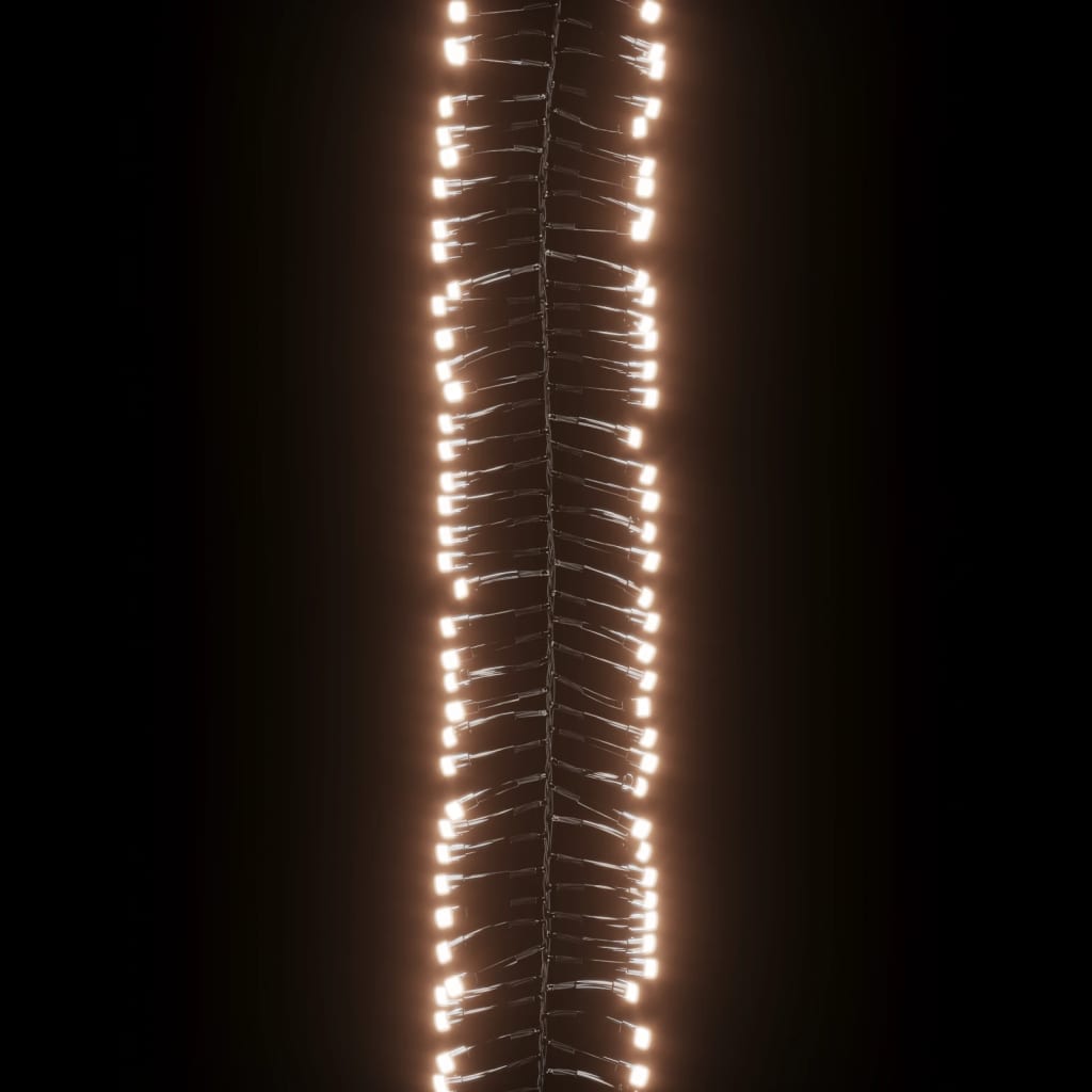 meleg fehér fényű fürtös PVC LED-szalag 1000 LED-del 11 m