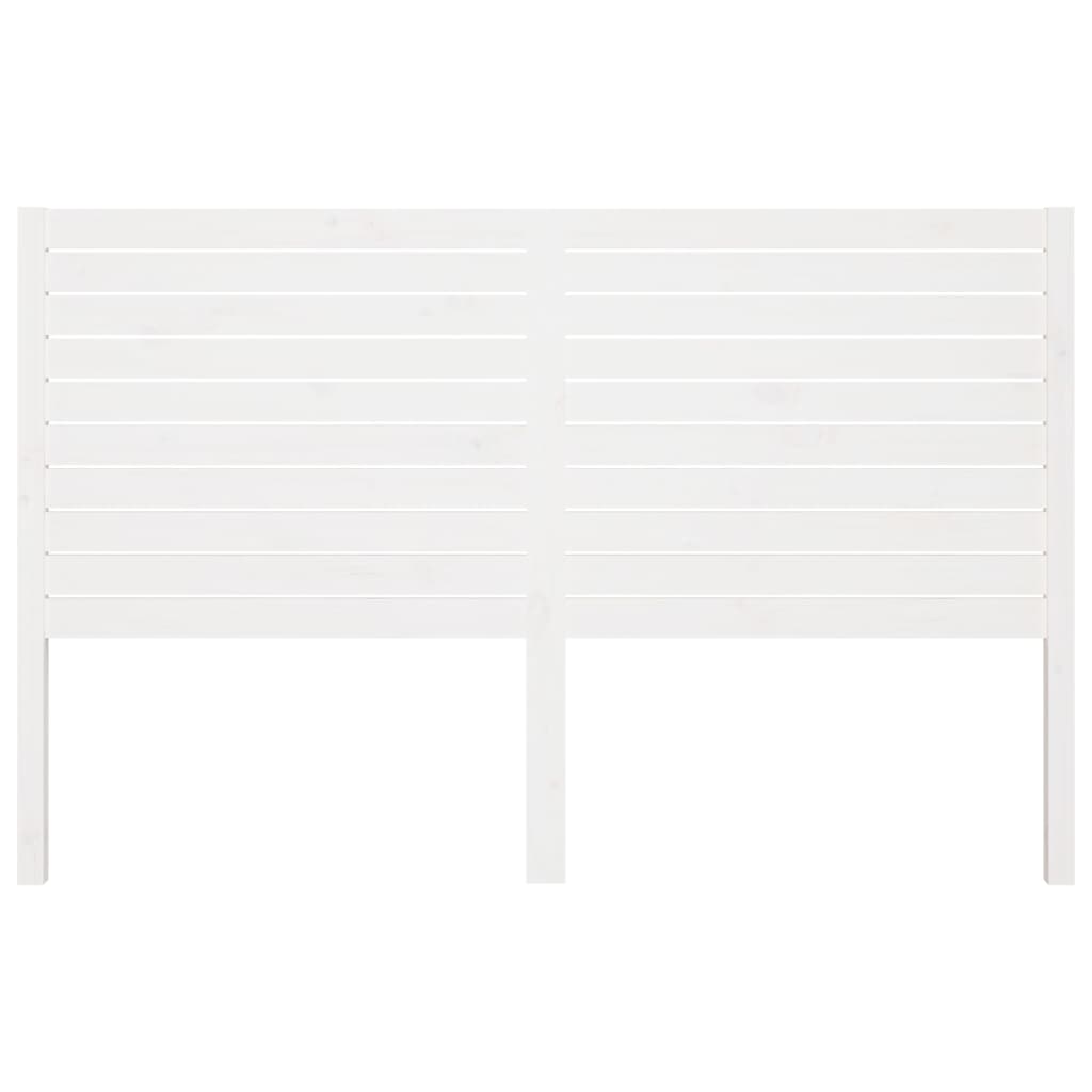 fehér tömör fenyőfa ágyfejtámla 146 x 4 x 100 cm