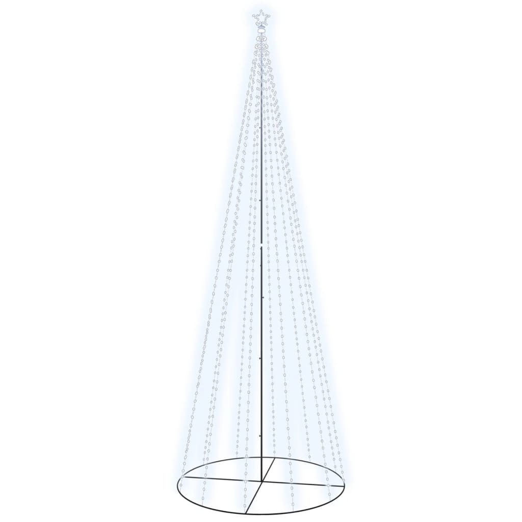 kúp alakú karácsonyfa 732 hideg fehér LED-del 160 x 500 cm
