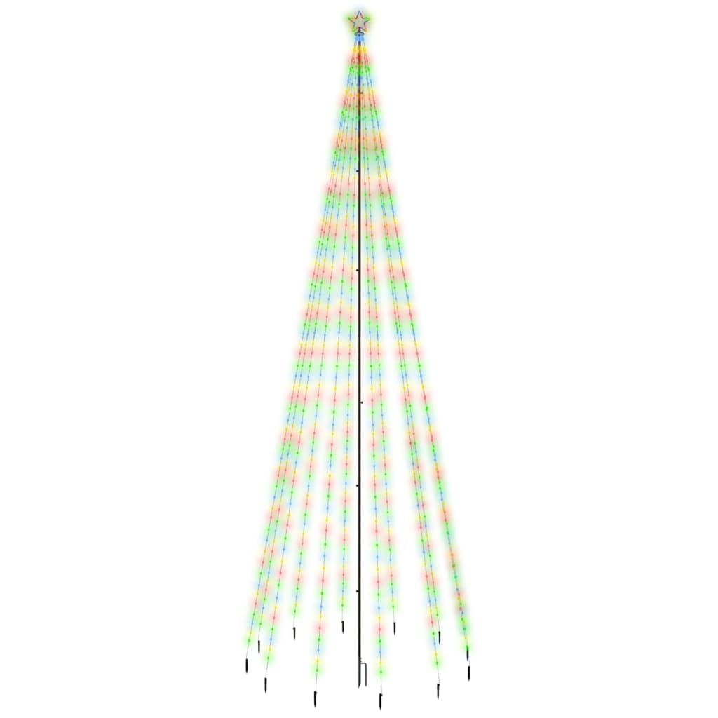 karácsonyfa cövekkel 732 színes LED-del 500 cm