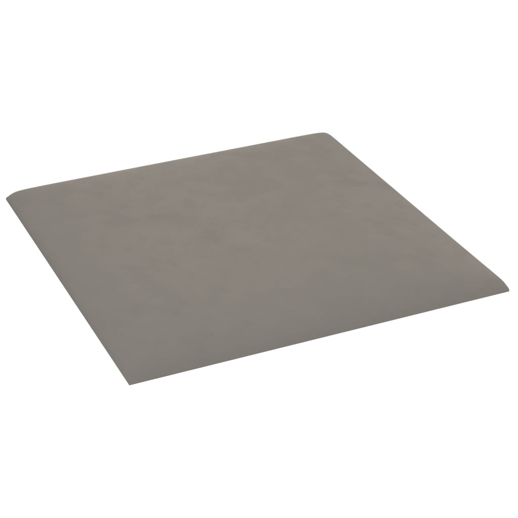 12 db világosszürke bársony fali panel 30 x 30 cm 1,08 m²