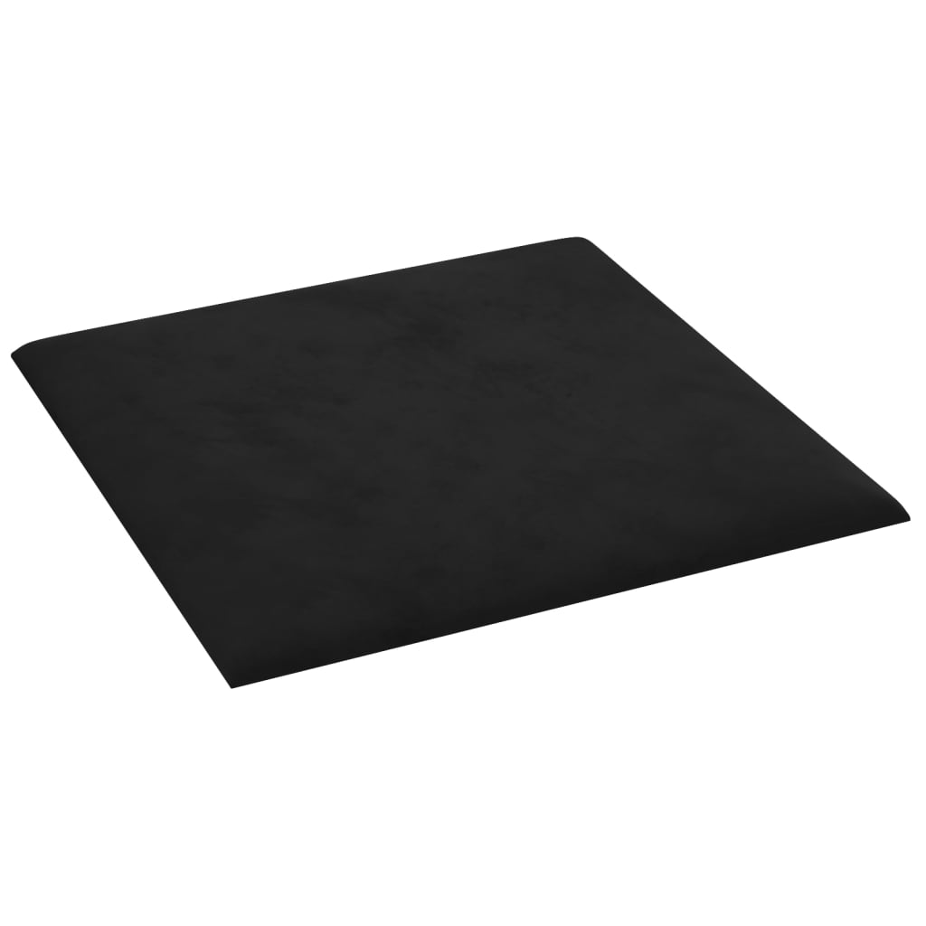 12 db fekete bársony fali panel 30 x 30 cm 1,08 m²