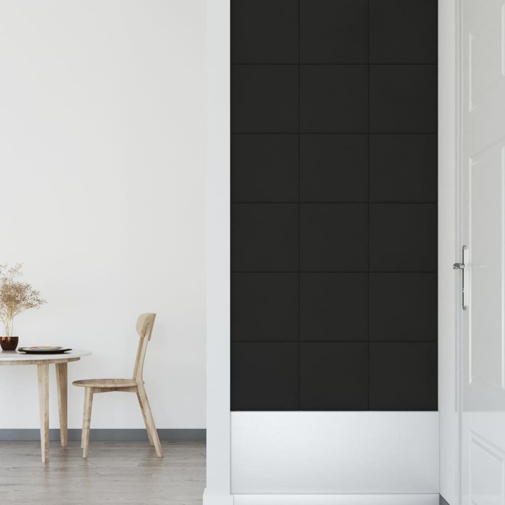 12 db fekete bársony fali panel 30 x 30 cm 1,08 m²