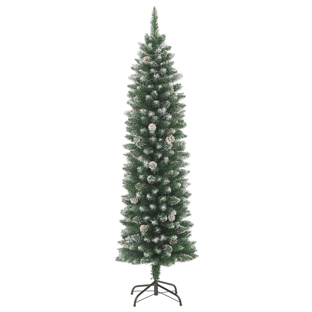 vékony PVC műkarácsonyfa állvánnyal 120 cm
