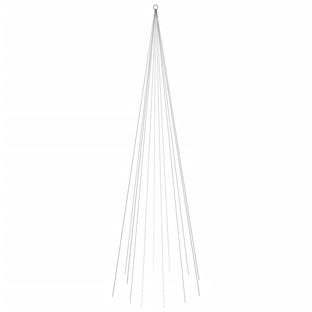 karácsonyfa zászlórúdon 732 színes LED-del 500 cm