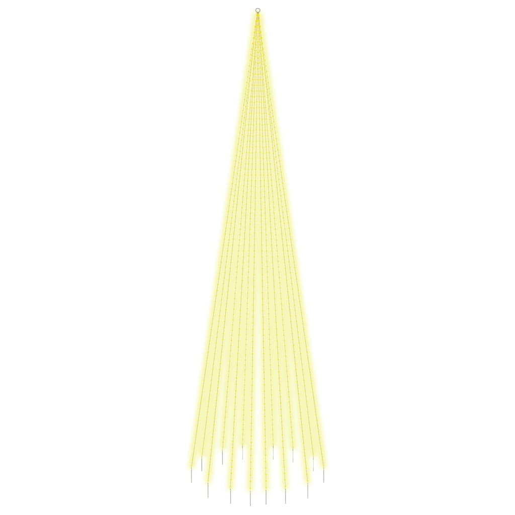 karácsonyfa zászlórúdon 1134 meleg fehér LED-del 800 cm