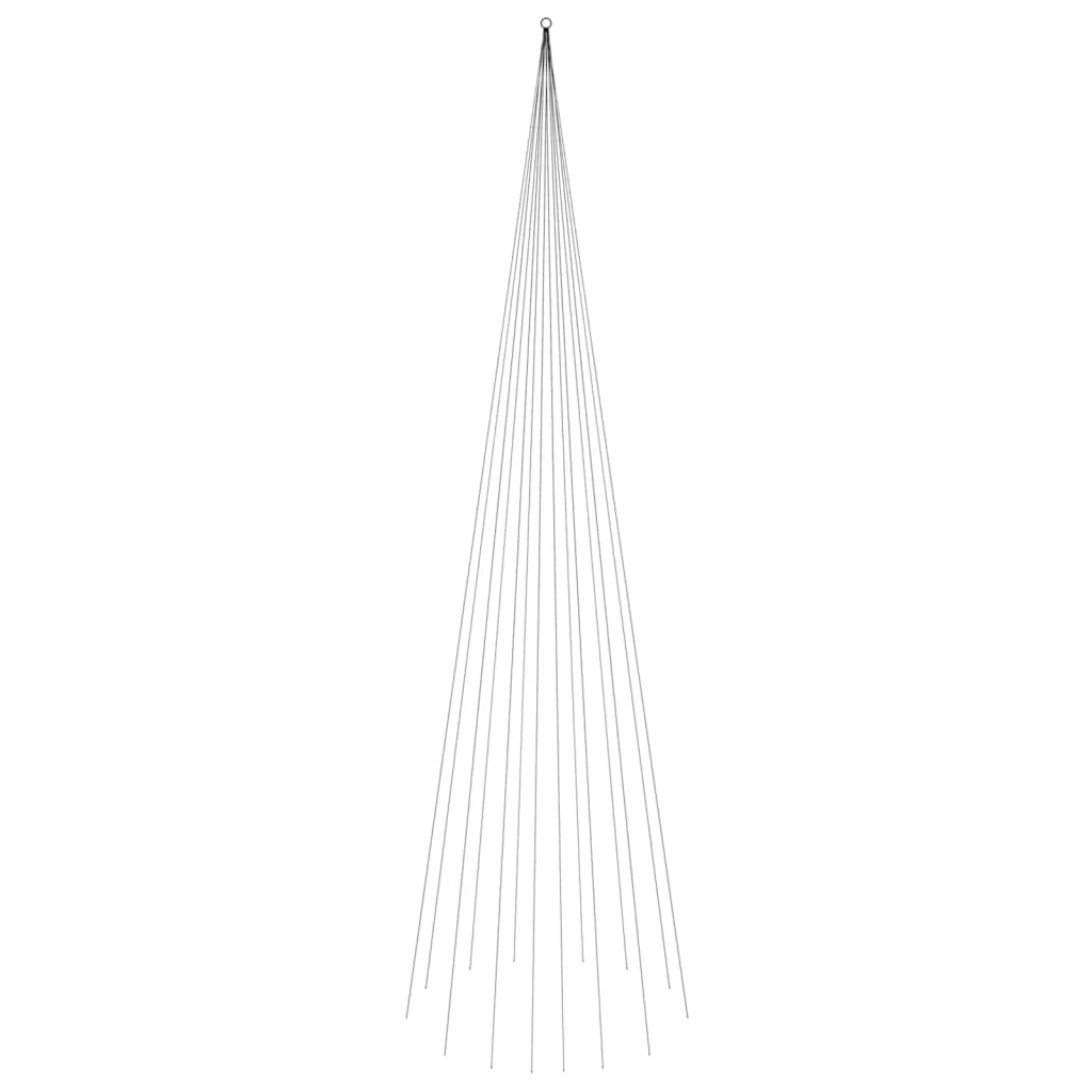 karácsonyfa zászlórúdon 1134 meleg fehér LED-del 800 cm