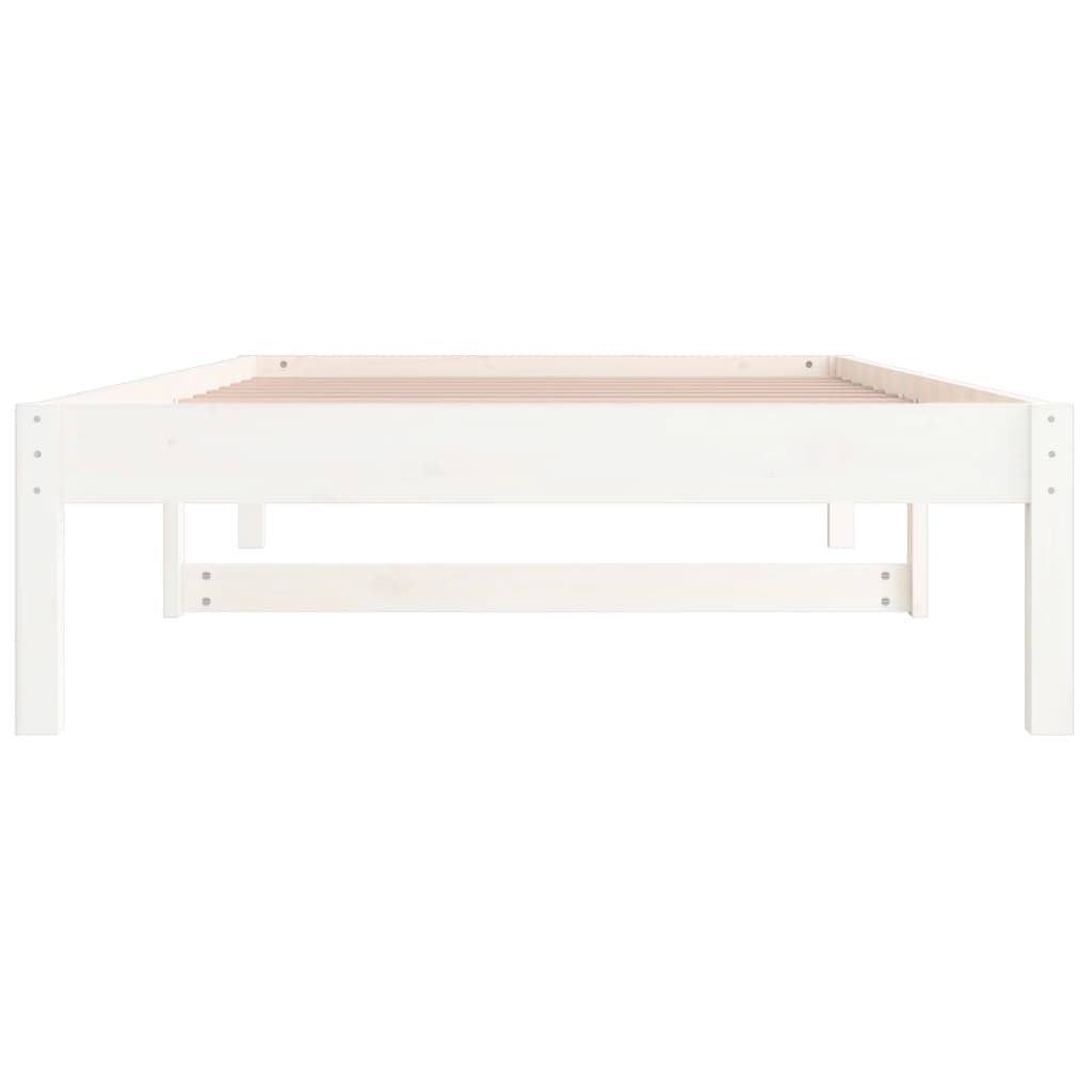 fehér tömör fenyőfa kanapéágy matrac nélkül 90 x 200 cm