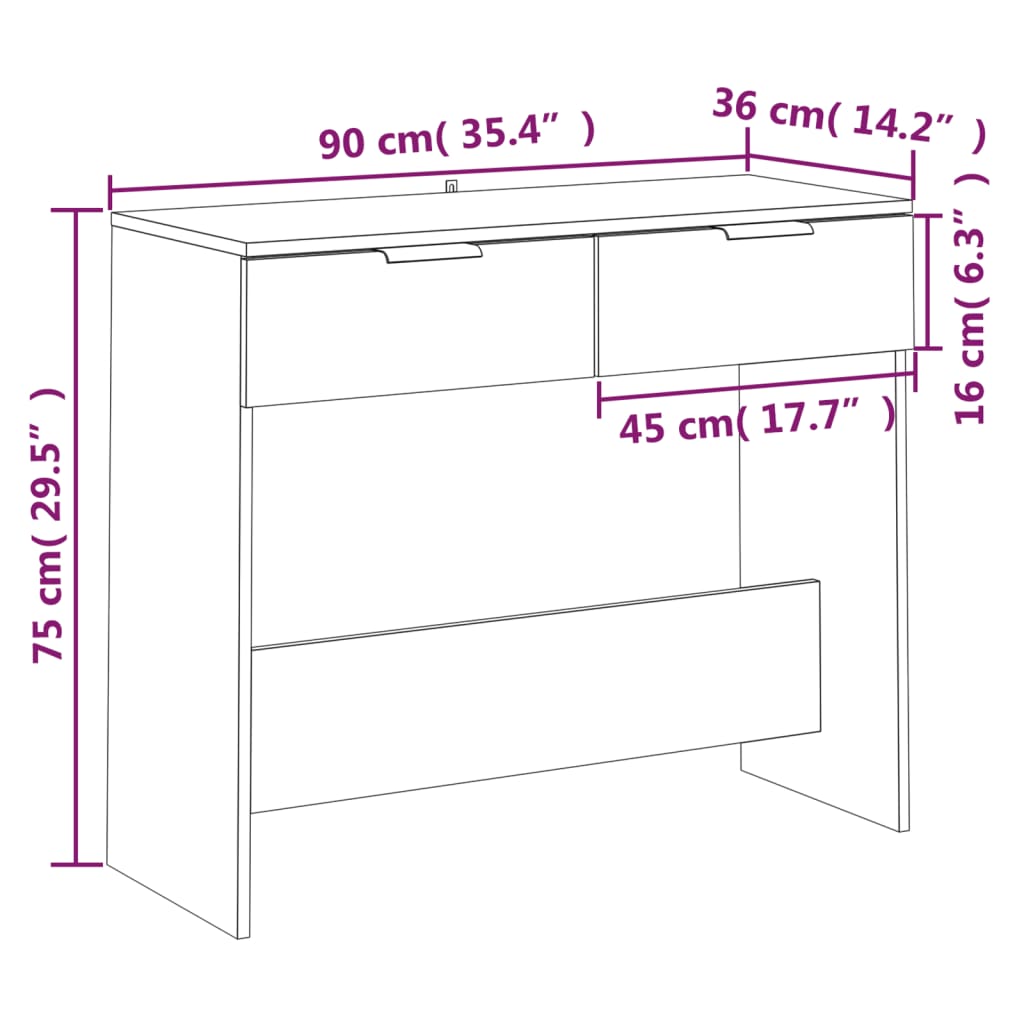 fekete szerelt fa tálalóasztal 90 x 36 x 75 cm