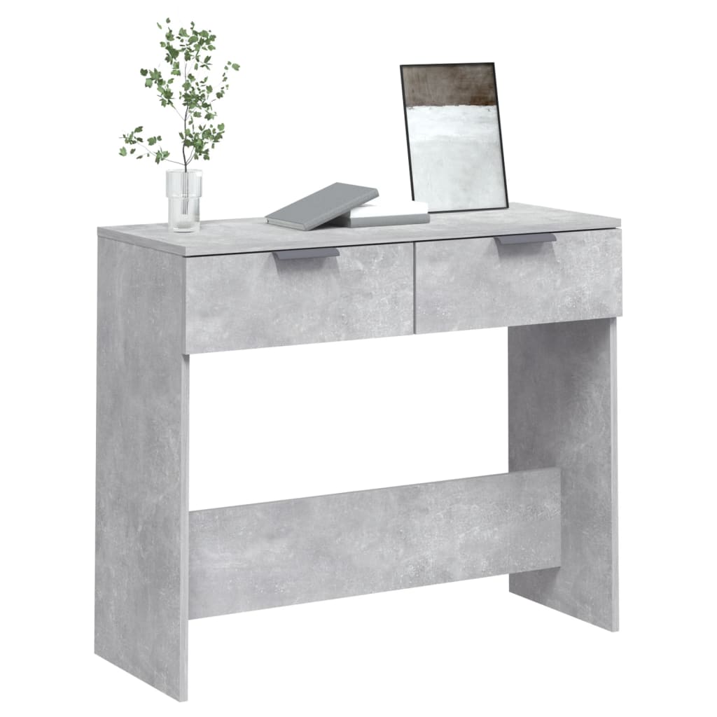 betonszürke szerelt fa tálalóasztal 90 x 36 x 75 cm