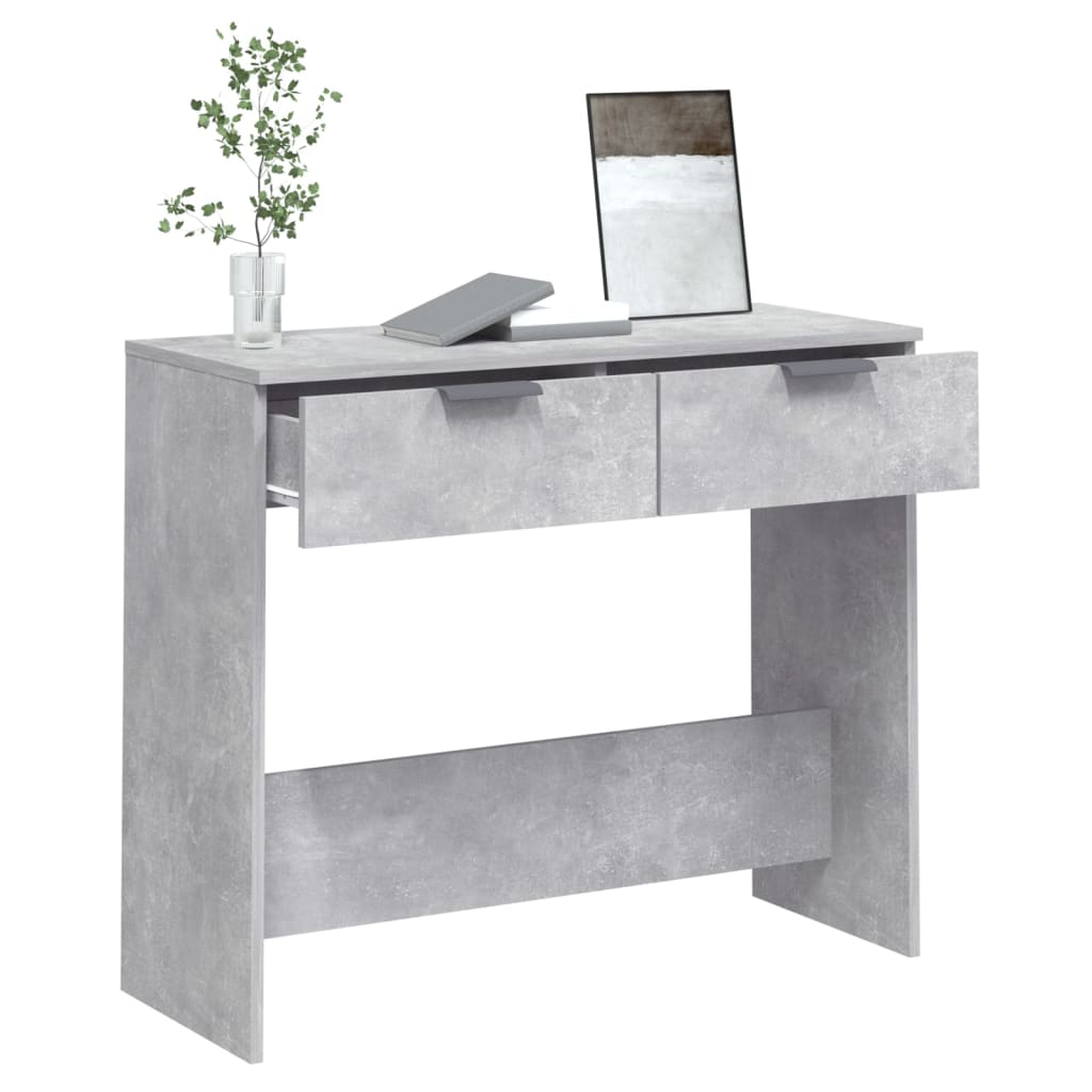 betonszürke szerelt fa tálalóasztal 90 x 36 x 75 cm