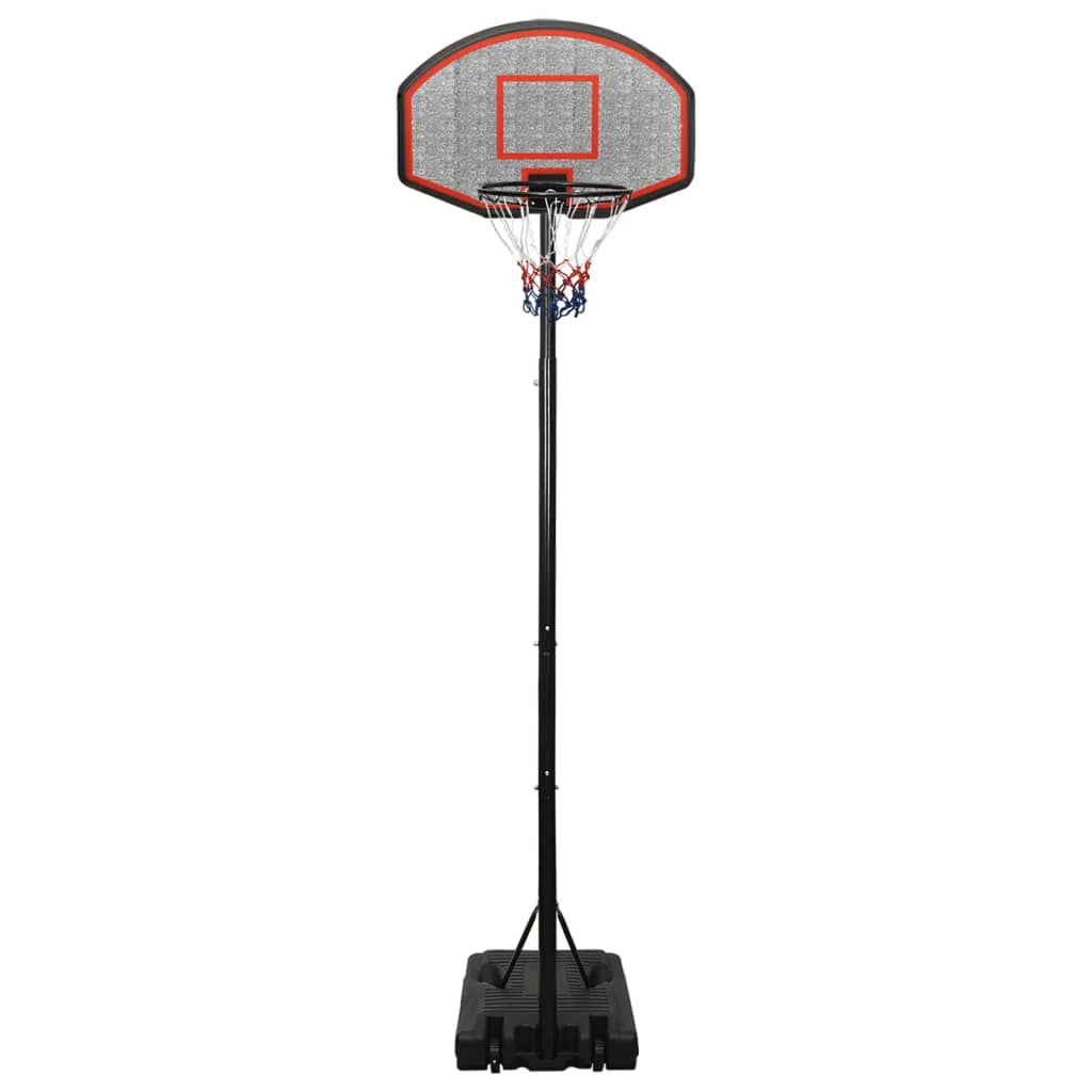 fekete polietilén kosárlabda állvány 282-352 cm