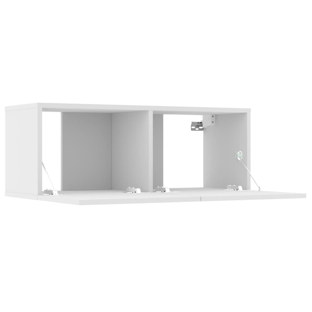 4 db fehér szerelt fa TV-szekrény 80 x 30 x 30 cm