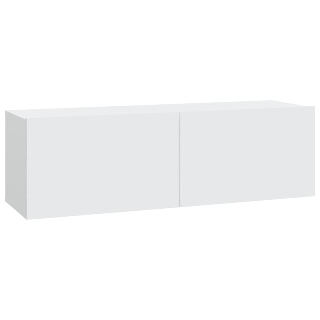 4 db fehér fali TV-szekrény 100 x 30 x 30 cm