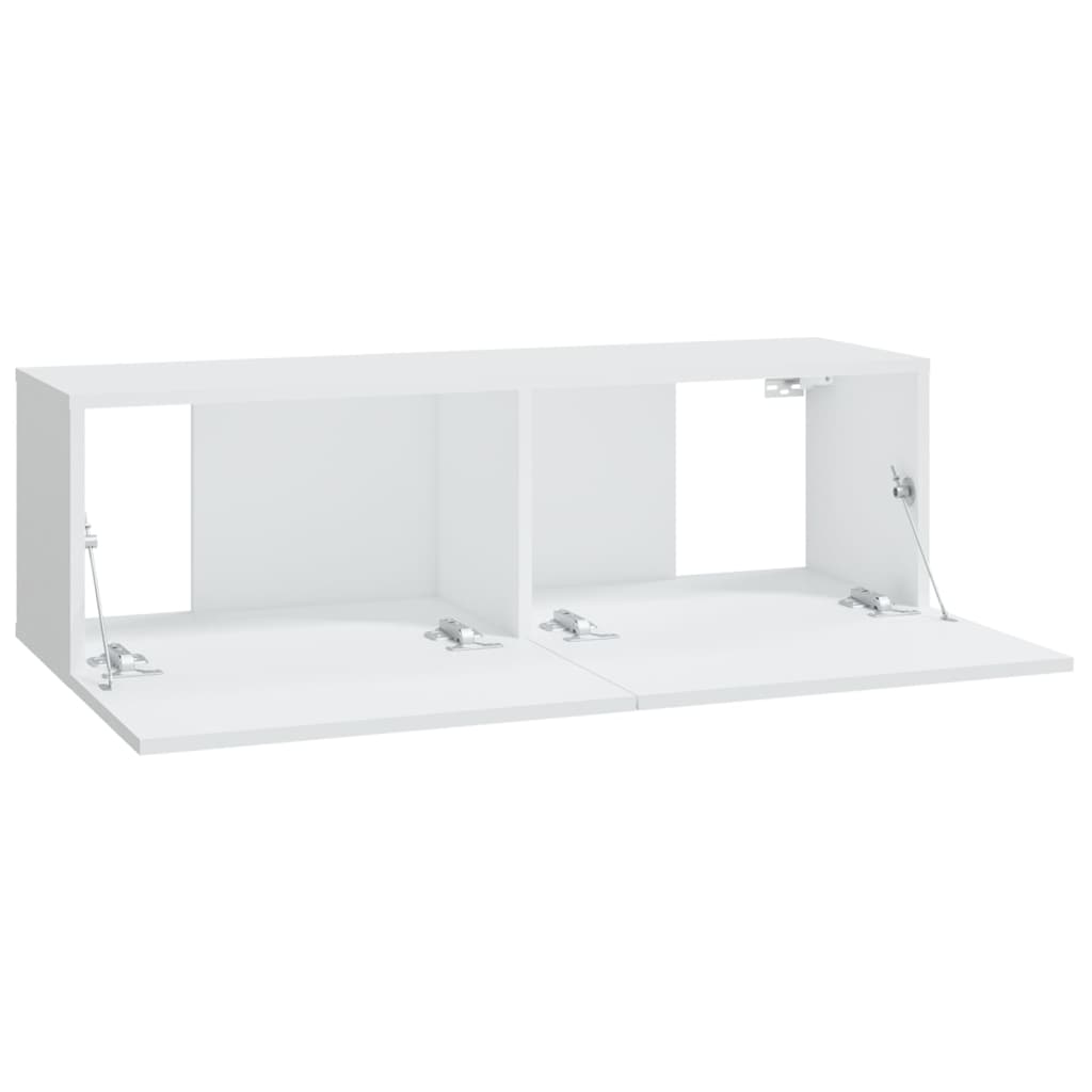 4 db fehér fali TV-szekrény 100 x 30 x 30 cm