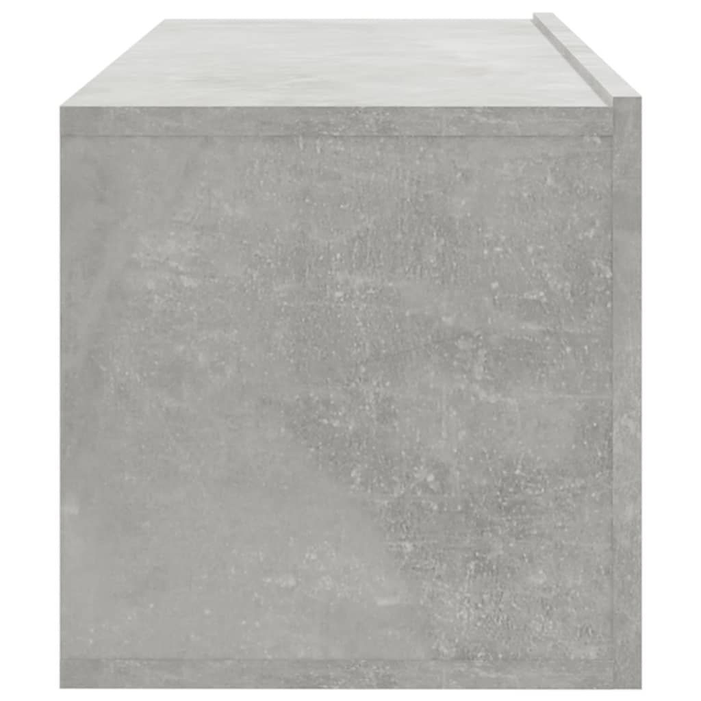 4 db betonszürke fali TV-szekrény 100 x 30 x 30 cm