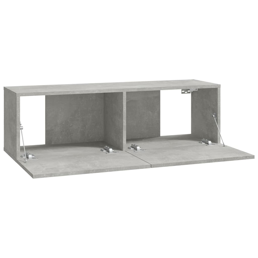 4 db betonszürke fali TV-szekrény 100 x 30 x 30 cm