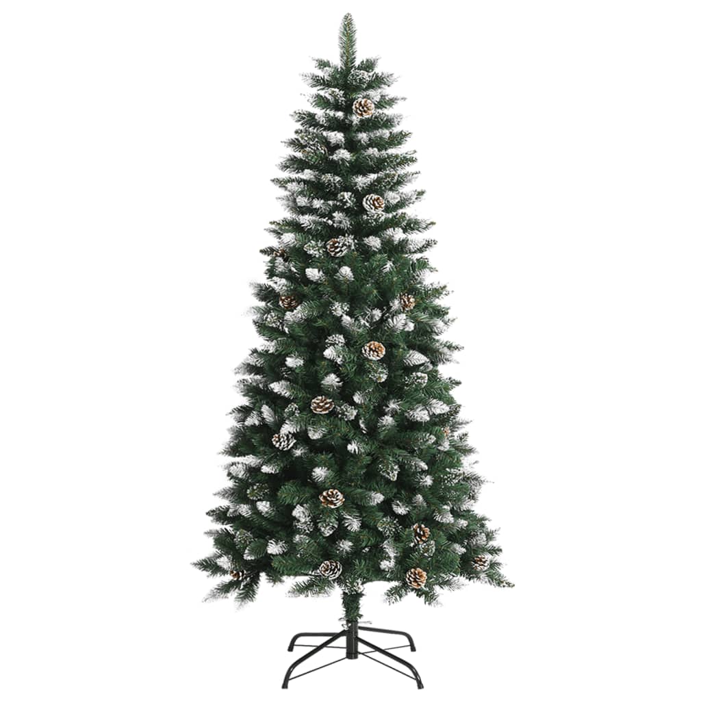zöld PVC műkarácsonyfa állvánnyal 120 cm