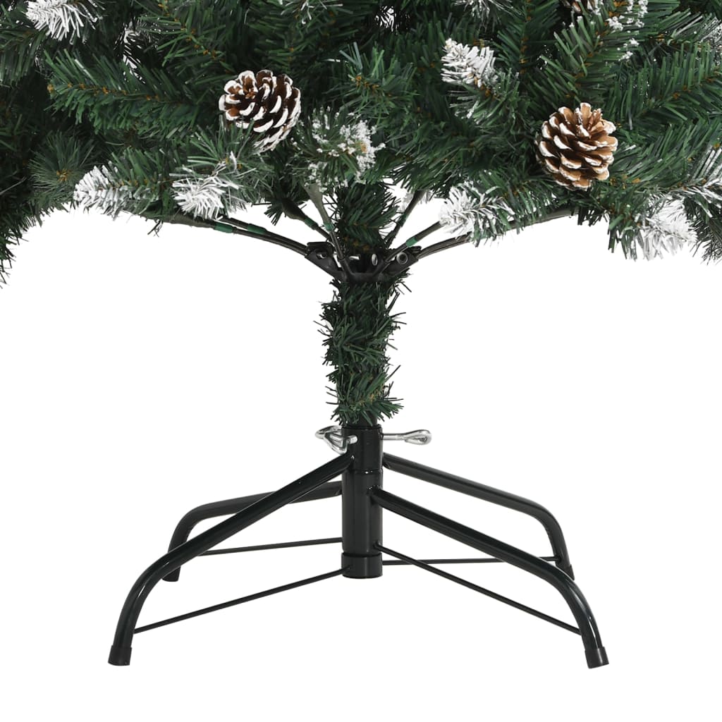 zöld PVC műkarácsonyfa állvánnyal 150 cm