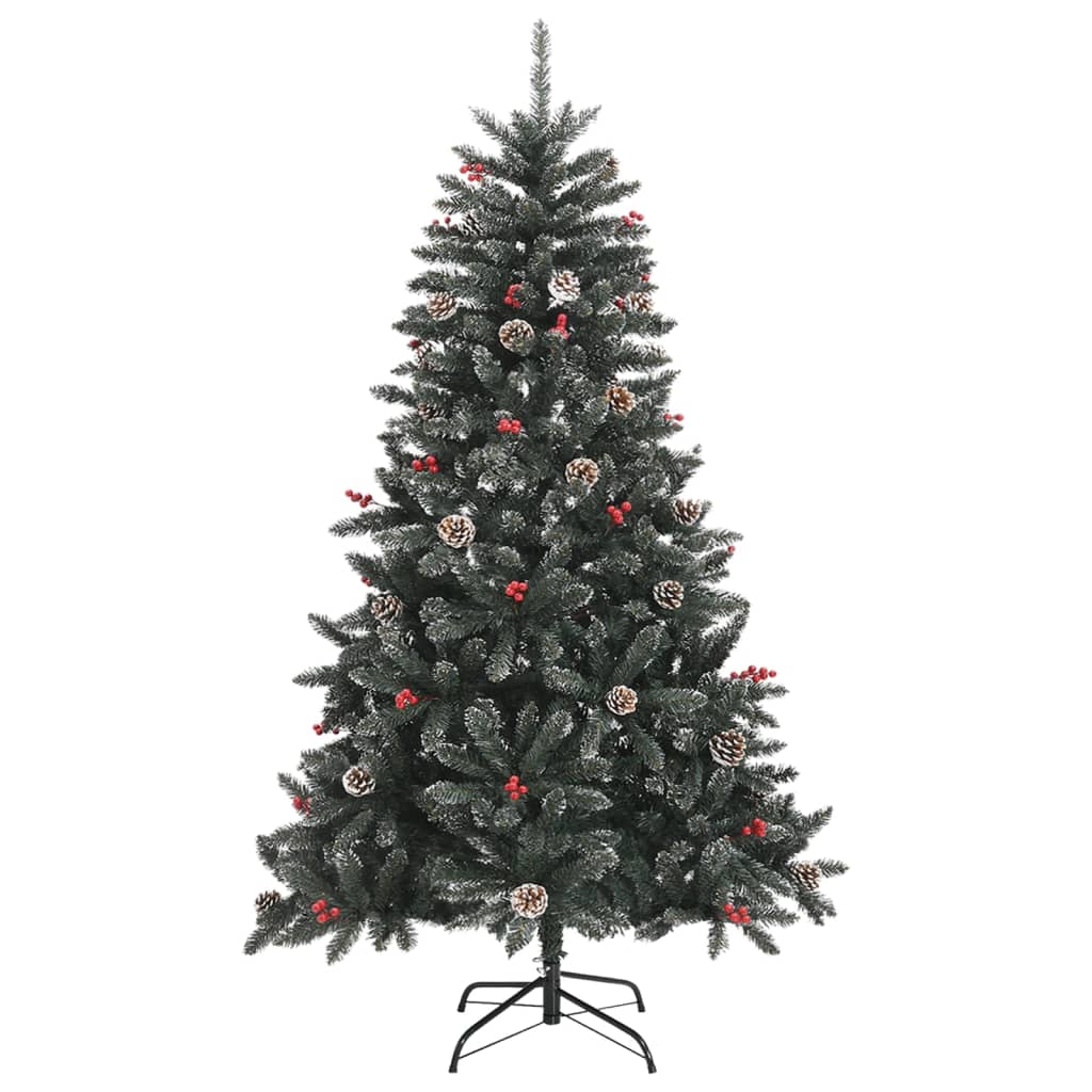 zöld PVC műkarácsonyfa állvánnyal 120 cm