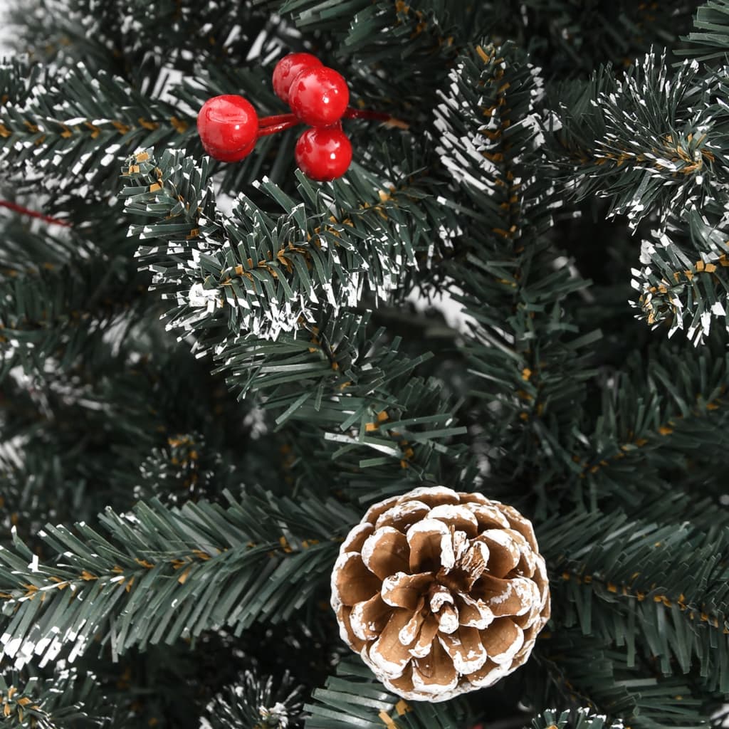 zöld PVC műkarácsonyfa állvánnyal 120 cm