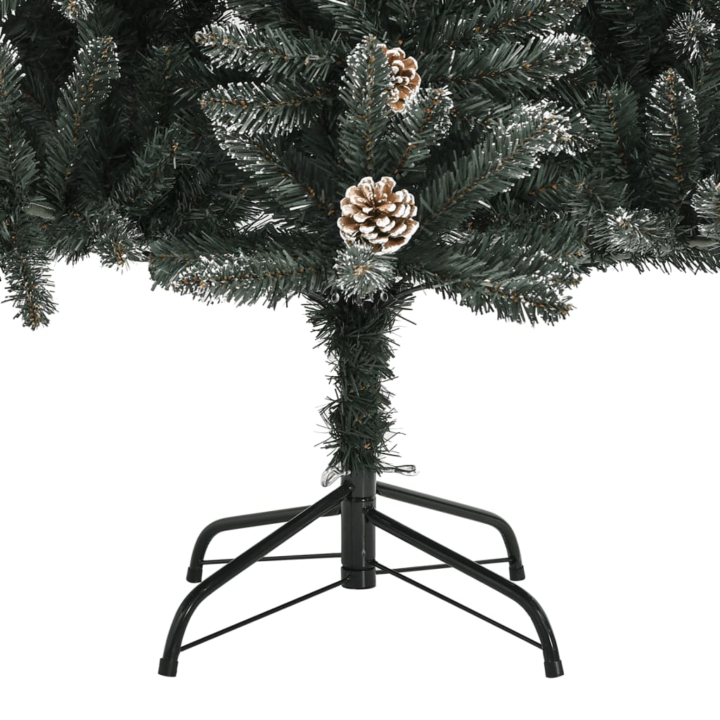 zöld PVC műkarácsonyfa állvánnyal 120 cm