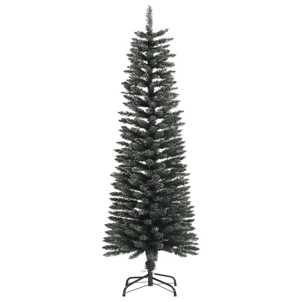 zöld PVC vékony műkarácsonyfa állvánnyal 120 cm